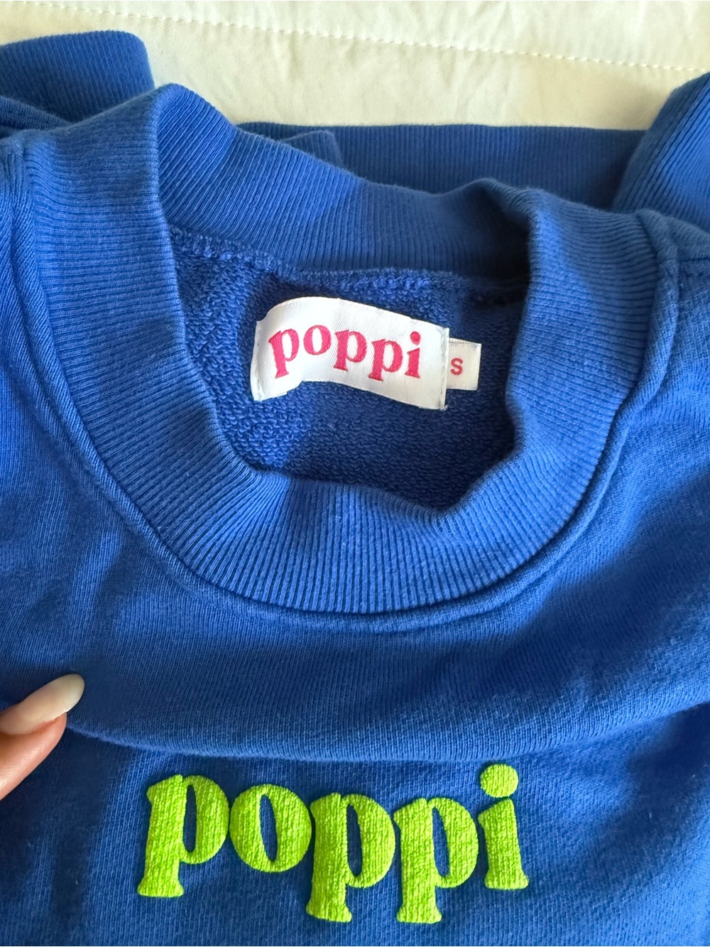 poppi Bright Royal Blue Crewneck Sweatshirt 💙💚